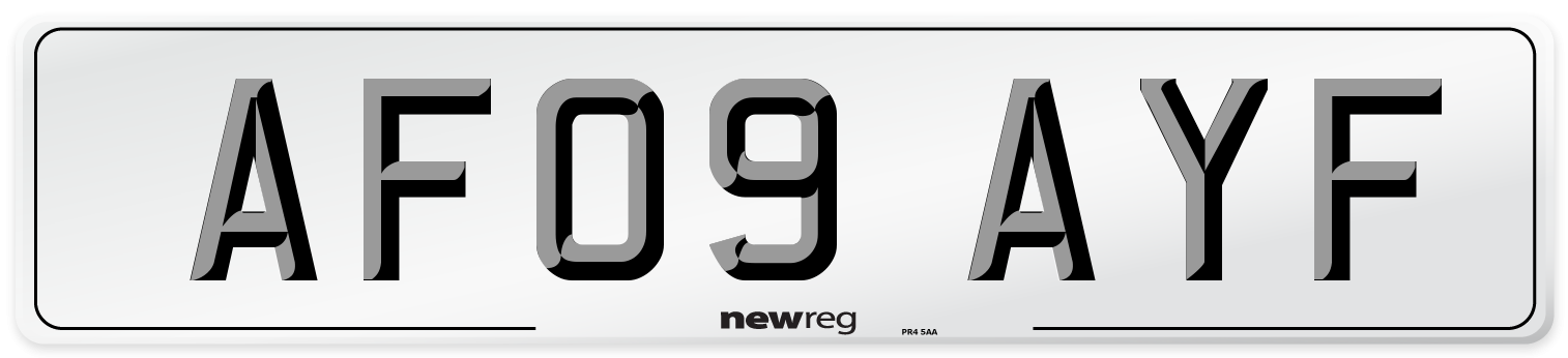 AF09 AYF Number Plate from New Reg